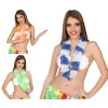 Collar Hawaiano Naranja y Blanco