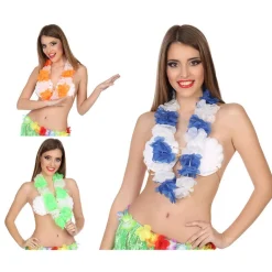 Collar Hawaiano Verde y Blanco