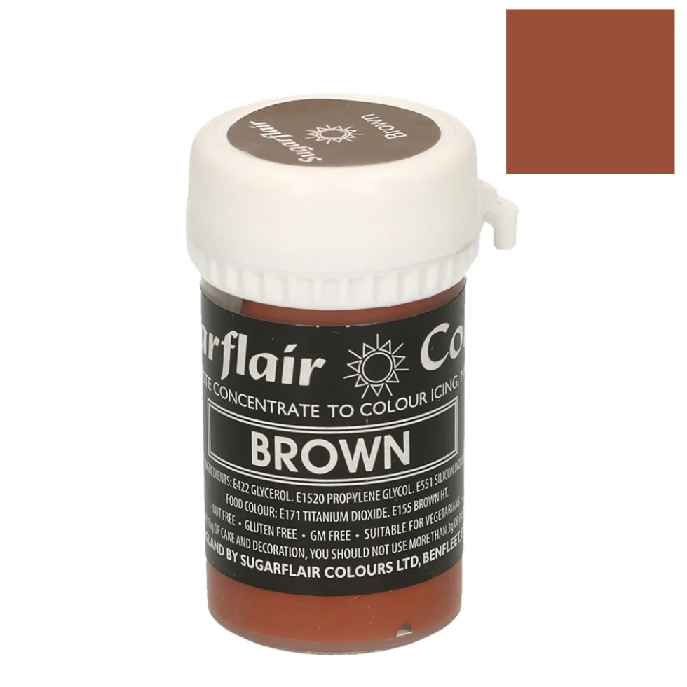Colorante en Pasta Marrón Pastel 25 gr - Sugarflair