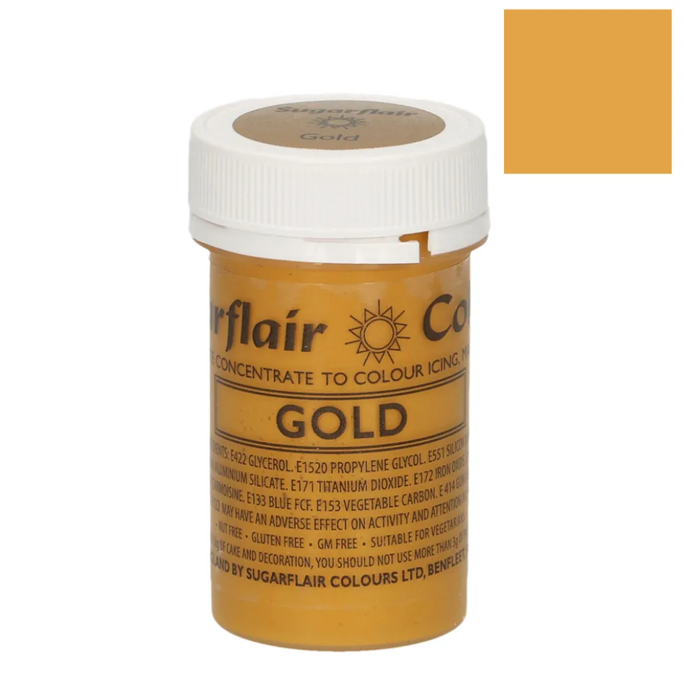 Colorante en Pasta Oro Satinado 25 gr - Sugarflair