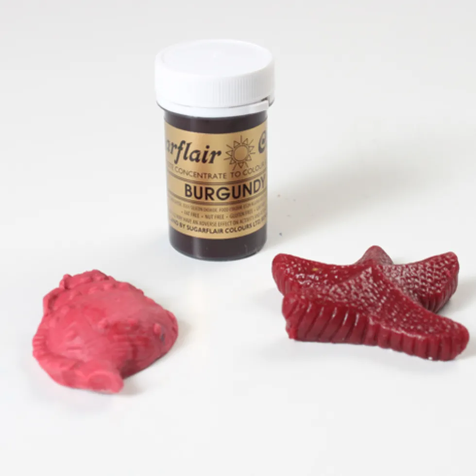 Colorante en Pasta Rojo Borgoña 25 gr - Sugarflair