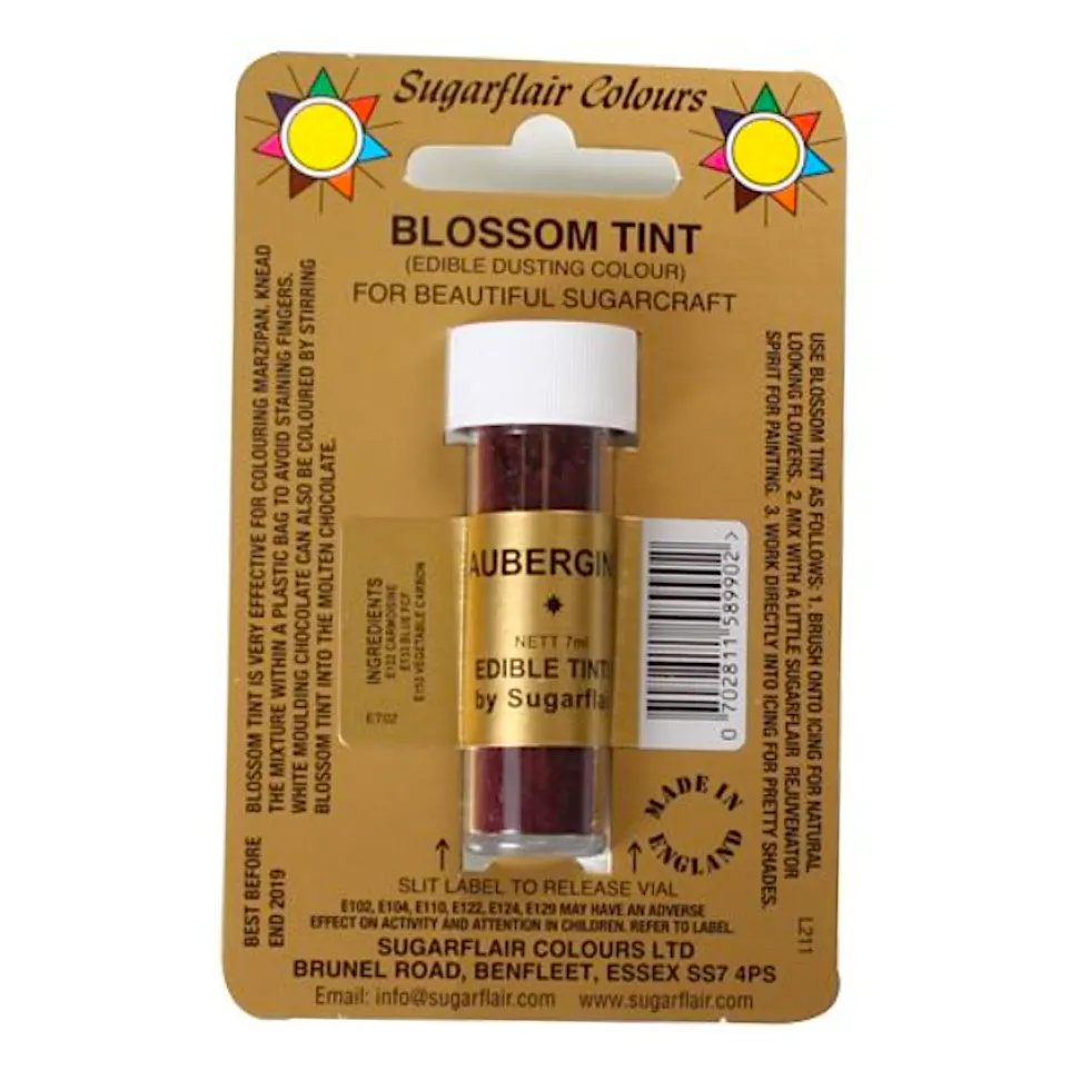 Colorante en Polvo Mate Berenjena 7 ml - Sugarflair
