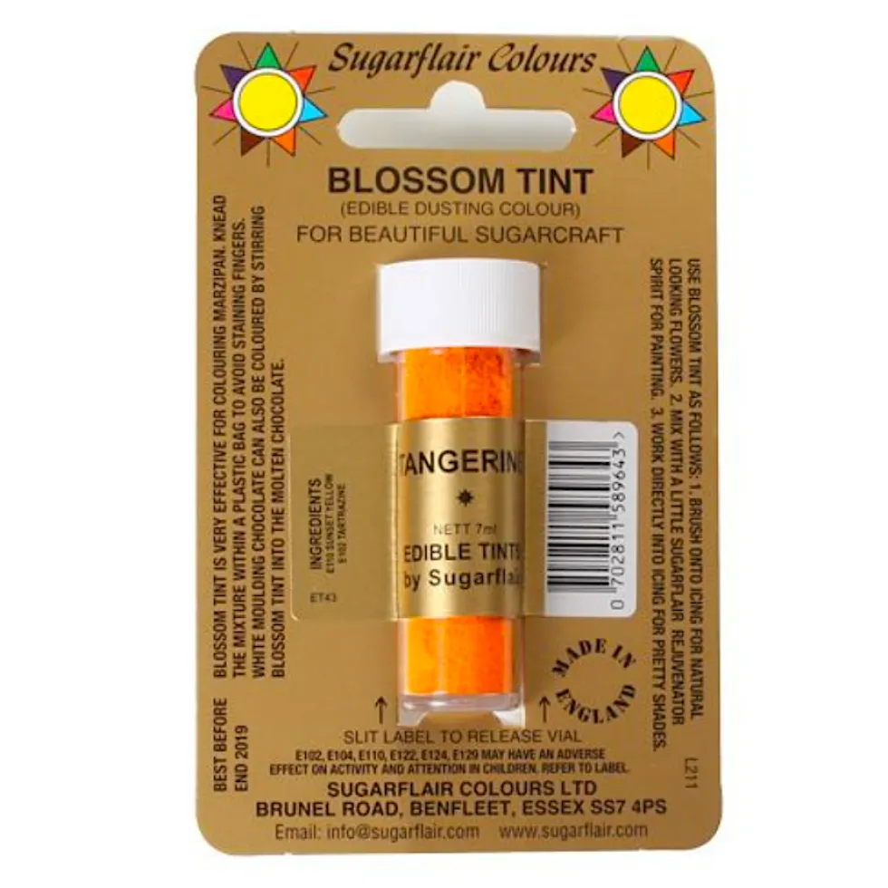 Colorante en Polvo Mate Mandarina 7 ml - Sugarflair