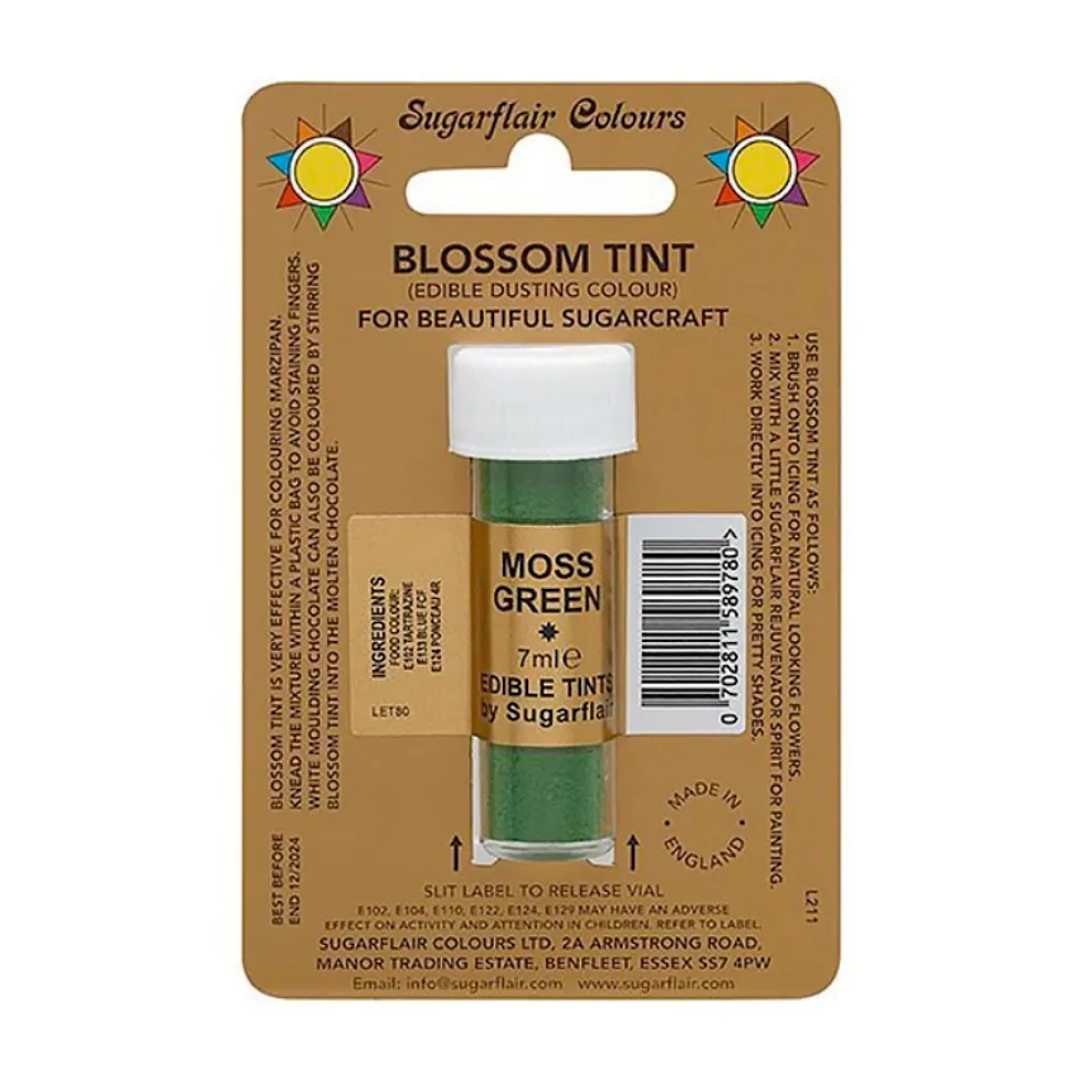 Colorante en Polvo Mate Verde Musgo 7 ml - Sugarflair