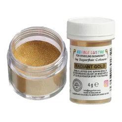 Colorante en Polvo Metalizado Oro Radiante - Sugarflair