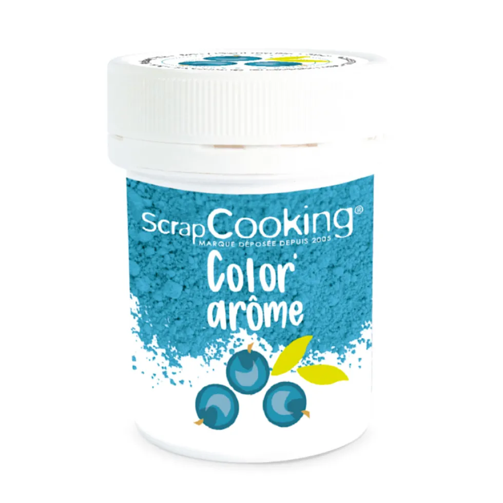 Colorante en Polvo y Aroma Azul Arándanos 10 gr - Scrapcooking
