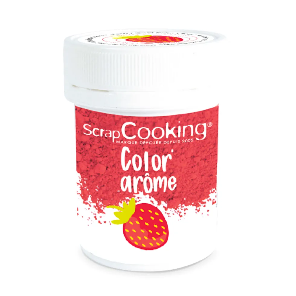Colorante en Polvo y Aroma Rojo Fresa 10 gr - Scrapcooking