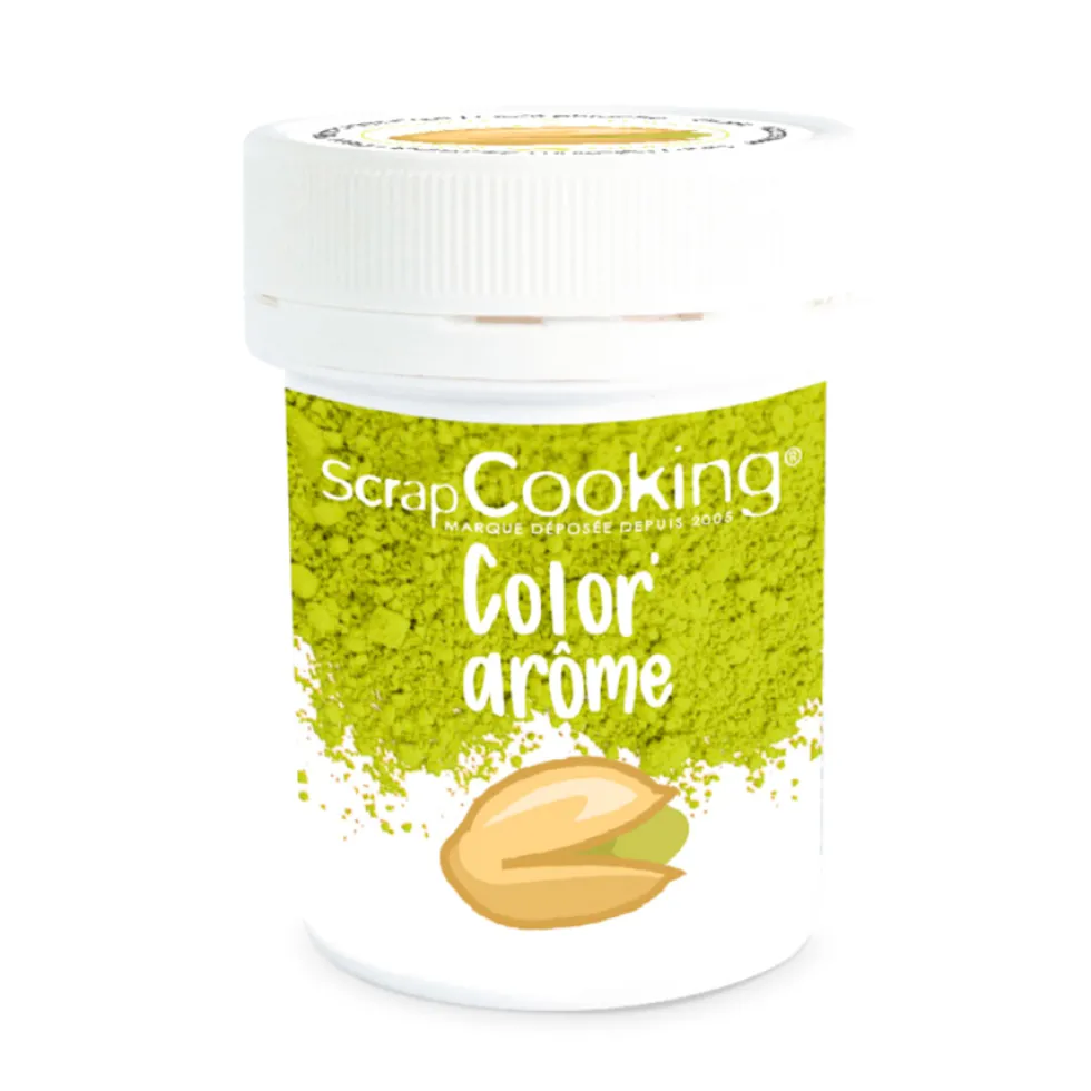 Colorante en Polvo y Aroma Verde Pistacho 10 gr - Scrapcooking