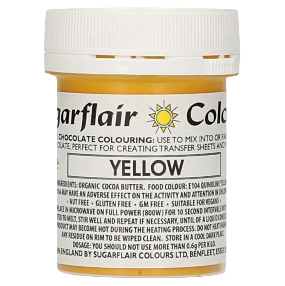 Colorante para Chocolate Amarillo 35 gr - Sugarflair