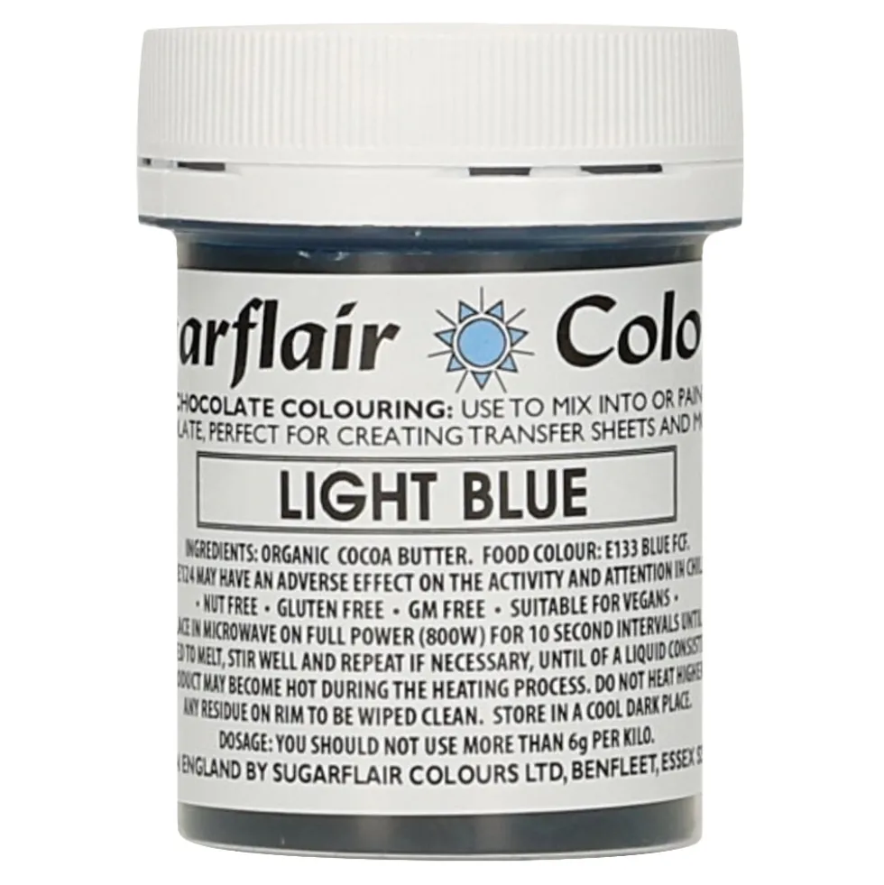 Colorante para Chocolate Azul Claro 35 gr - Sugarflair