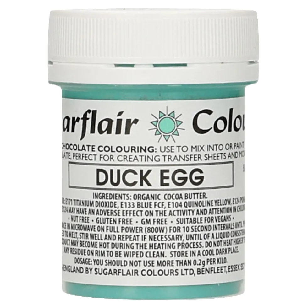 Colorante para Chocolate Azul Huevo de Pato 35 gr - Sugarflair
