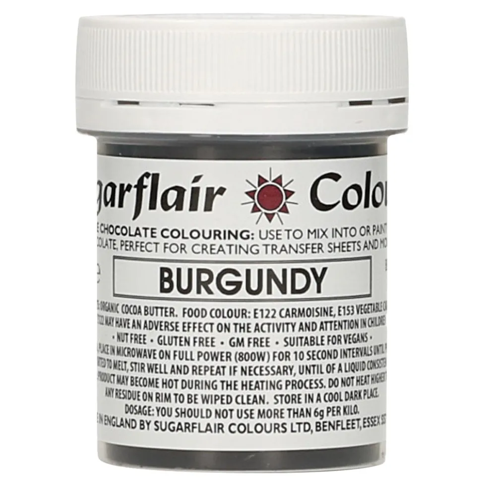 Colorante para Chocolate Borgoña 35 gr - Sugarflair