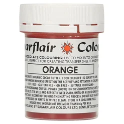 Colorante para Chocolate Naranja 35 gr - Sugarflair