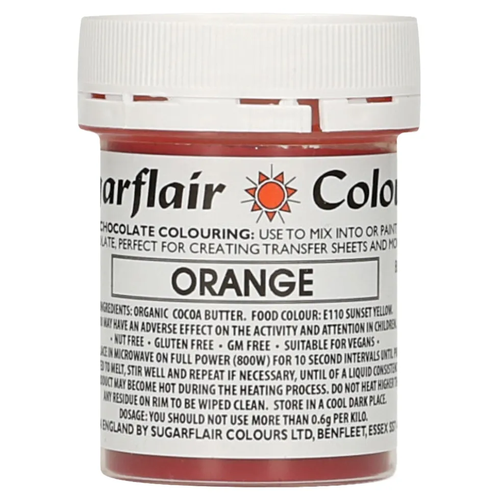 Colorante para Chocolate Naranja 35 gr - Sugarflair