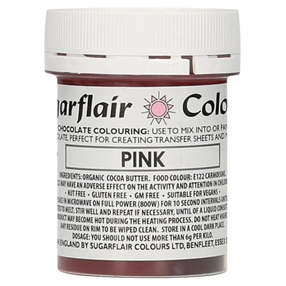 Colorante para Chocolate Rosa 35 gr - Sugarflair