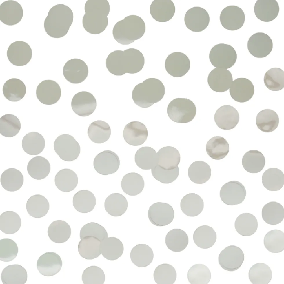 Confeti Círculos Plateados