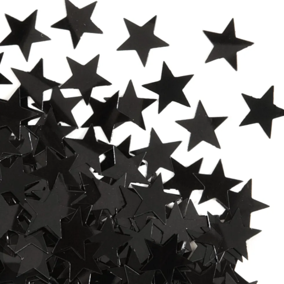 Confeti Estrellas Negras