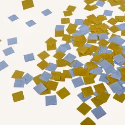 Confetti Cuadrado Color Dorado y Plateado