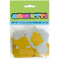 Confetti Cuadrado Color Dorado y Plateado