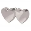 Contrapeso para globos doble corazón plata