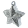 Contrapeso para globos estrella plateada con purpurina