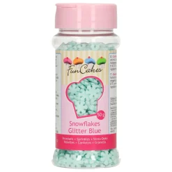 Copos de Nieve Azul Brillante de Azúcar 50 gr - FunCakes