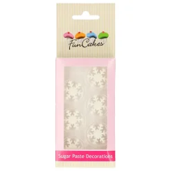Copos de Nieve Blancos de Azúcar 12 ud - Funcakes