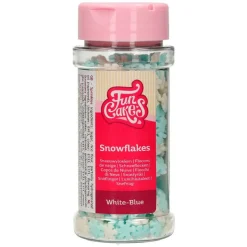 Copos de Nieve Blancos y Azules de Azúcar 50 gr - FunCakes