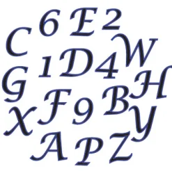 Cortador de Letras Mayúsculas Cursiva
