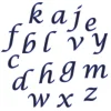 Cortador de Letras Minúsculas cursiva