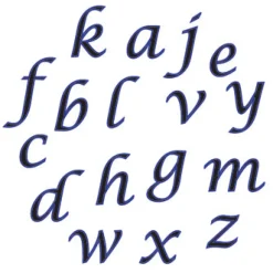 Cortador de Letras Minúsculas cursiva