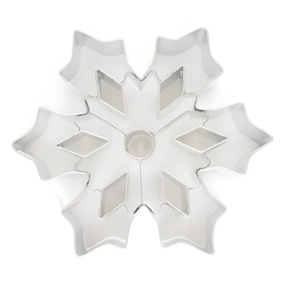 Cortador Metálico para Galletas Copo de Nieve 7,5 cm