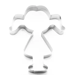 Cortador Niña con Coletitas 10,5 cm