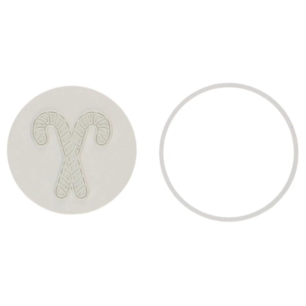 Cortador + Sello para Galletas Bastones de Caramelo - Wilton