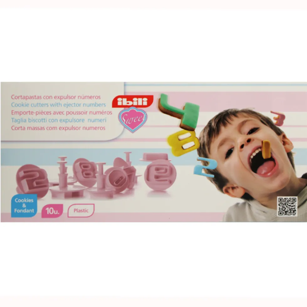 Cortapastas con expulsor Números (10 uds)