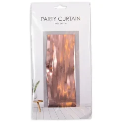 Cortina Decorativa para Fiestas Oro Rosado Metalizado