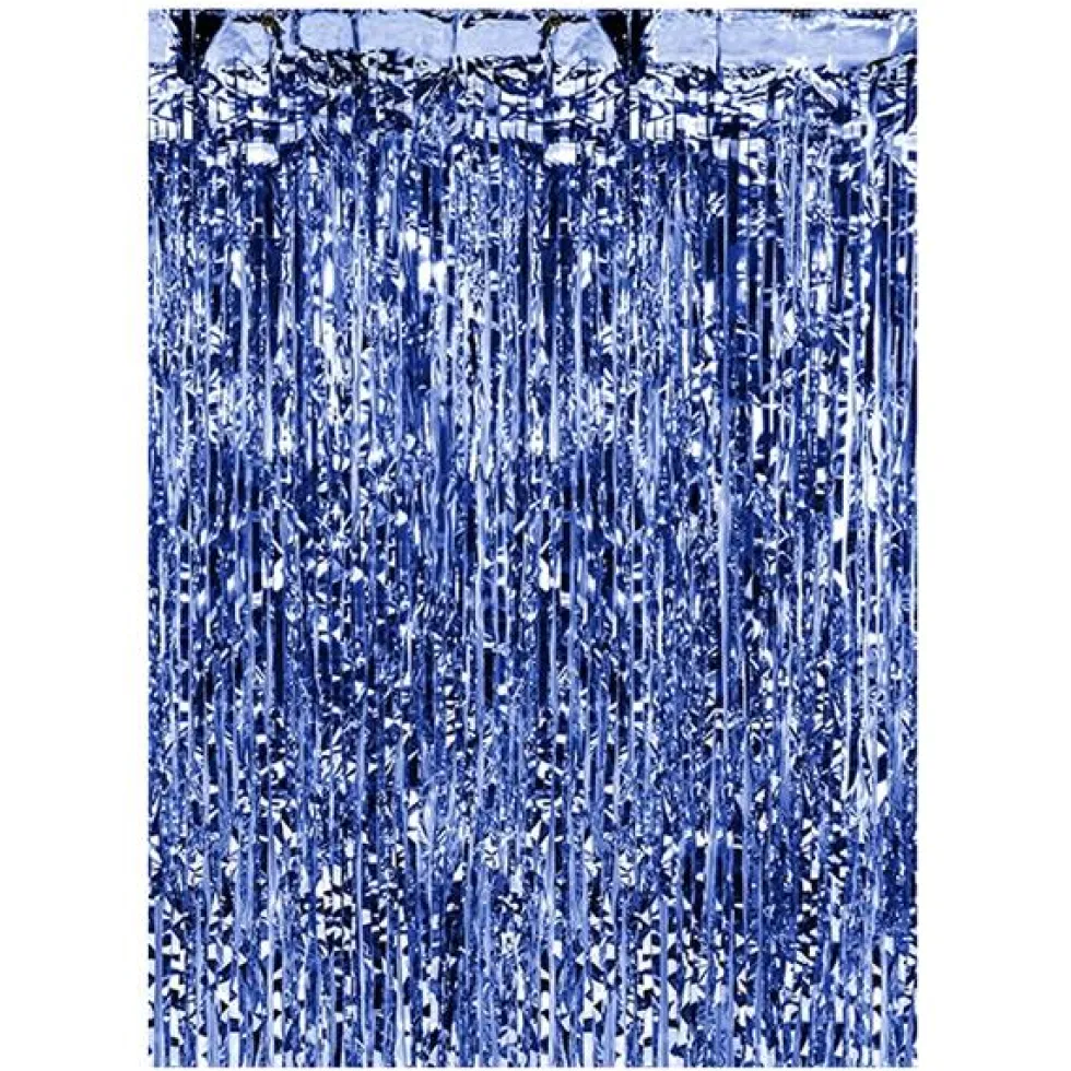 Cortina para Fiestas Azul Metalizado