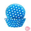 Cápsulas Cupcake Azules con Lunares - 24 Ud