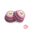 Cápsulas Cupcake Corazones Fucsias - 50 Unidades