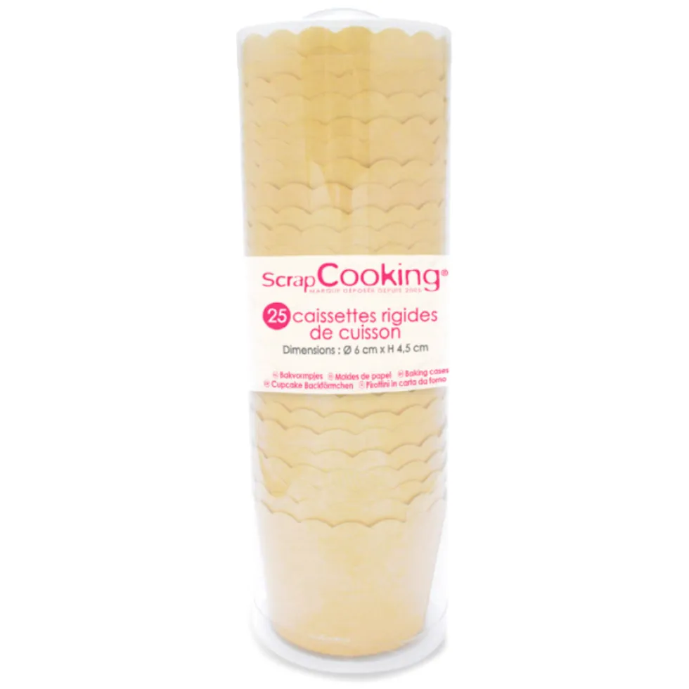 Cápsulas Cupcake Kraft 25 ud - Scrapcooking