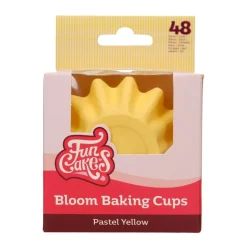 Cápsulas Cupcakes Bloom Amarillo Pastel 48 ud - Funcakes