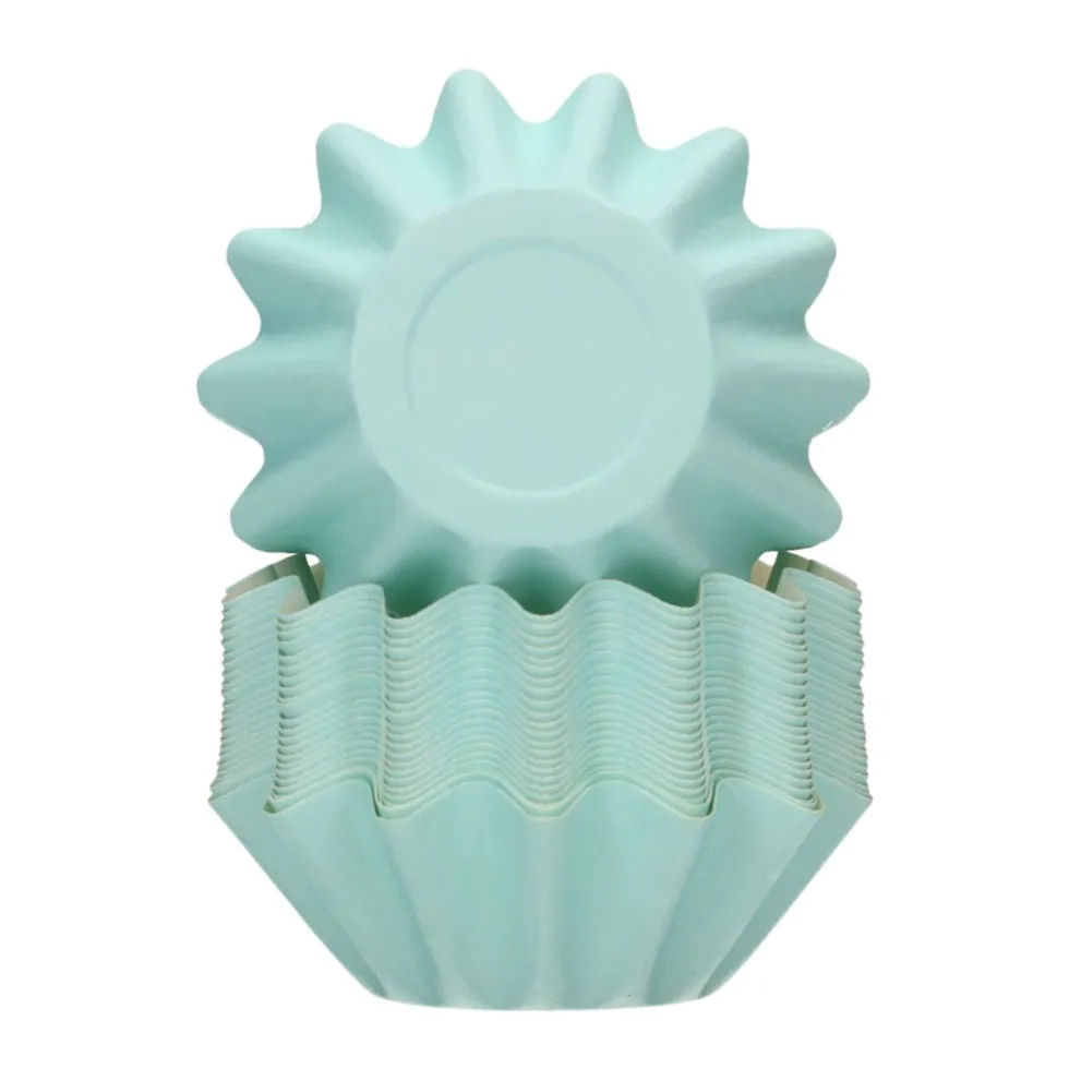 Cápsulas Cupcakes Bloom Azul Pastel 48 ud - Funcakes