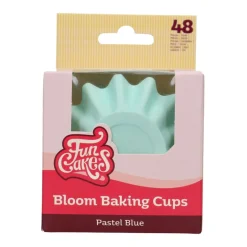Cápsulas Cupcakes Bloom Azul Pastel 48 ud - Funcakes