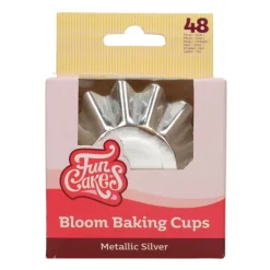 Cápsulas Cupcakes Bloom Plata 48 ud - Funcakes