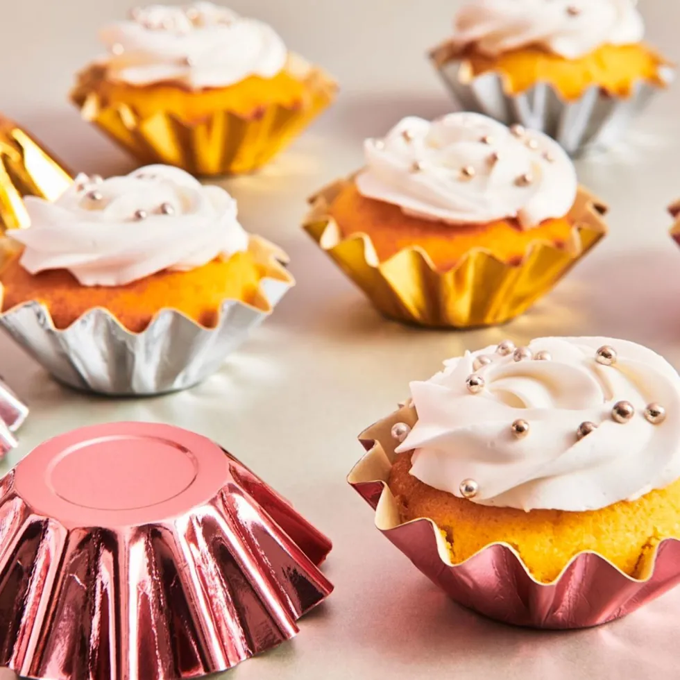 Cápsulas Cupcakes Bloom Plata 48 ud - Funcakes