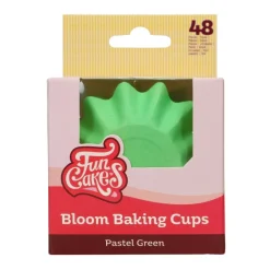 Cápsulas Cupcakes Bloom Verde Pastel 48 ud - Funcakes