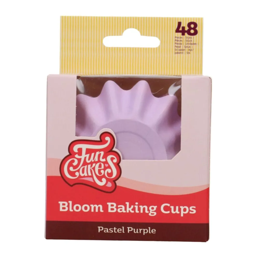 Cápsulas Cupcakes Bloom Violeta Pastel 48 ud - Funcakes