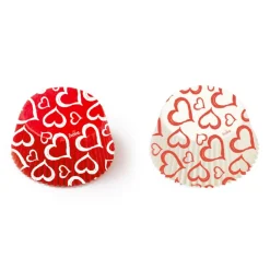 Cápsulas Cupcakes Corazones Rojos y Blancos 36 ud - Decora