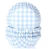 Cápsulas cupcakes Gingham Pastel Blue