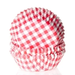 Cápsulas Cupcakes Gingham Red 50 ud - House of Marie